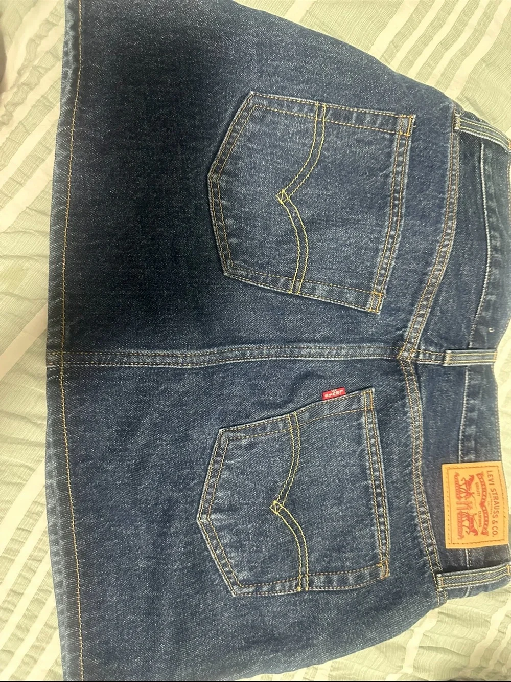 NWT Levi’s Icon Denim Skirt Dark Wash High Rise Mini Skirt